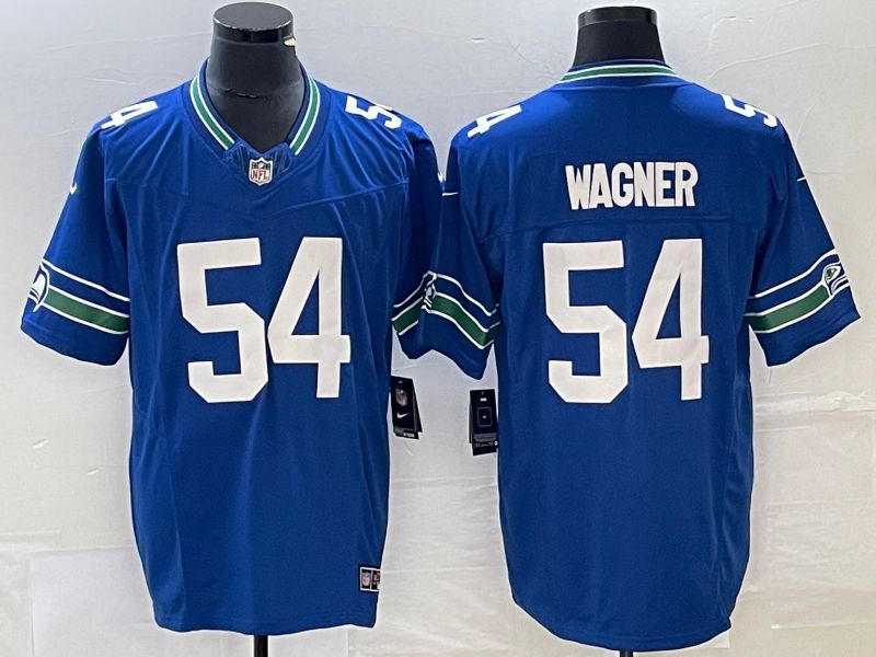 Men Seattle Seahawks #54 Wagner Nike Royal Throwback Player Game NFL Jersey